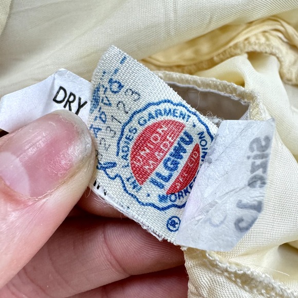 VTG JoEd Sophisticates Dress Size 12 Long Satin Sheer Romantic Elegant 60s Fairy - Picture 12 of 16